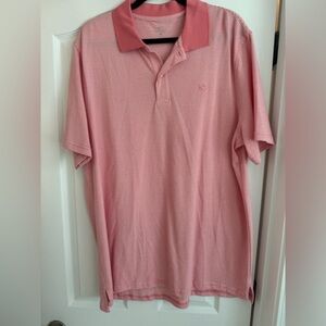 Southern Tide Men’s XL pink and white striped polo